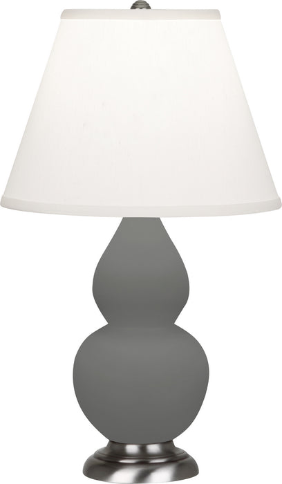 Robert Abbey MCR52 One Light Accent Lamp, Matte Ash Glazed Ceramic w/Antique Silvered