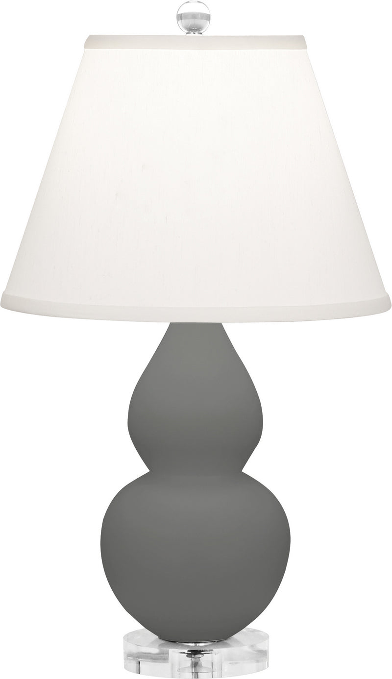 Robert Abbey MCR53 One Light Accent Lamp, Matte Ash Glazed Ceramic w/Lucite