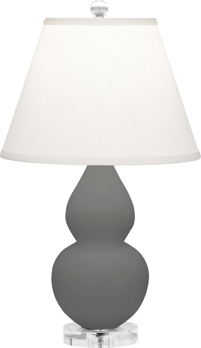 Robert Abbey MCR53 One Light Accent Lamp, Matte Ash Glazed Ceramic w/Lucite