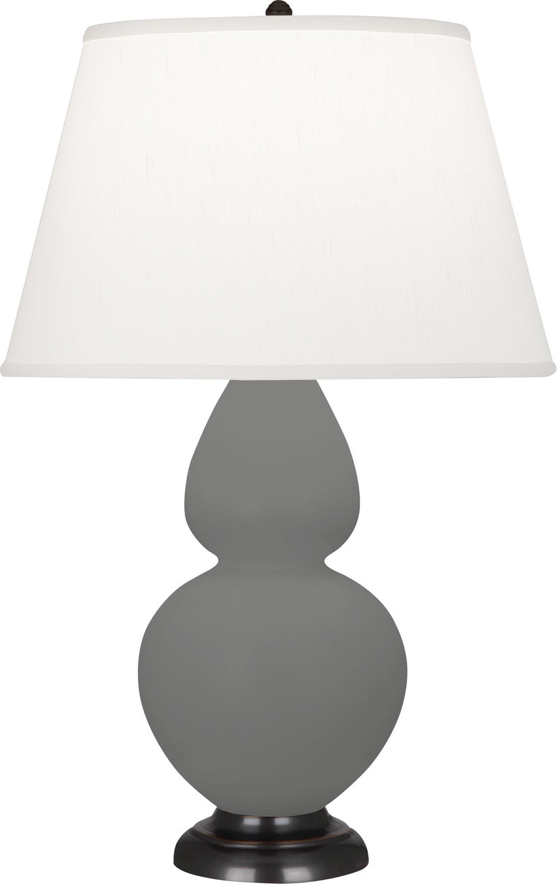 Robert Abbey MCR57 One Light Table Lamp, Matte Ash Glazed Ceramic w/Deep Patina Bronzeed