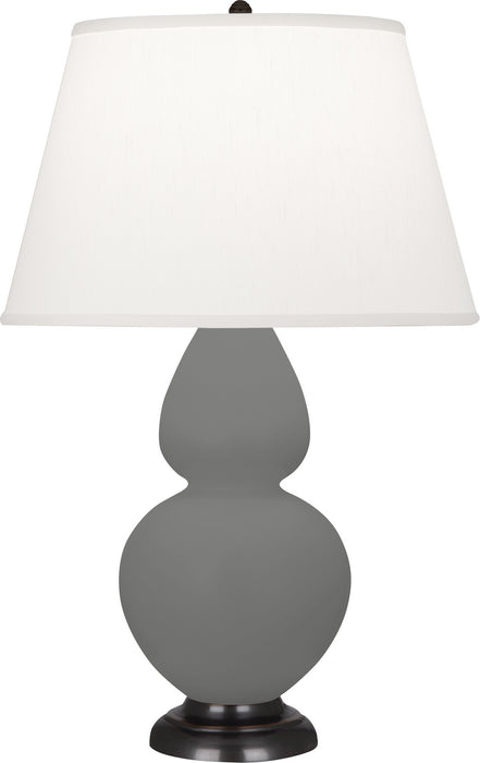Robert Abbey MCR57 One Light Table Lamp, Matte Ash Glazed Ceramic w/Deep Patina Bronzeed