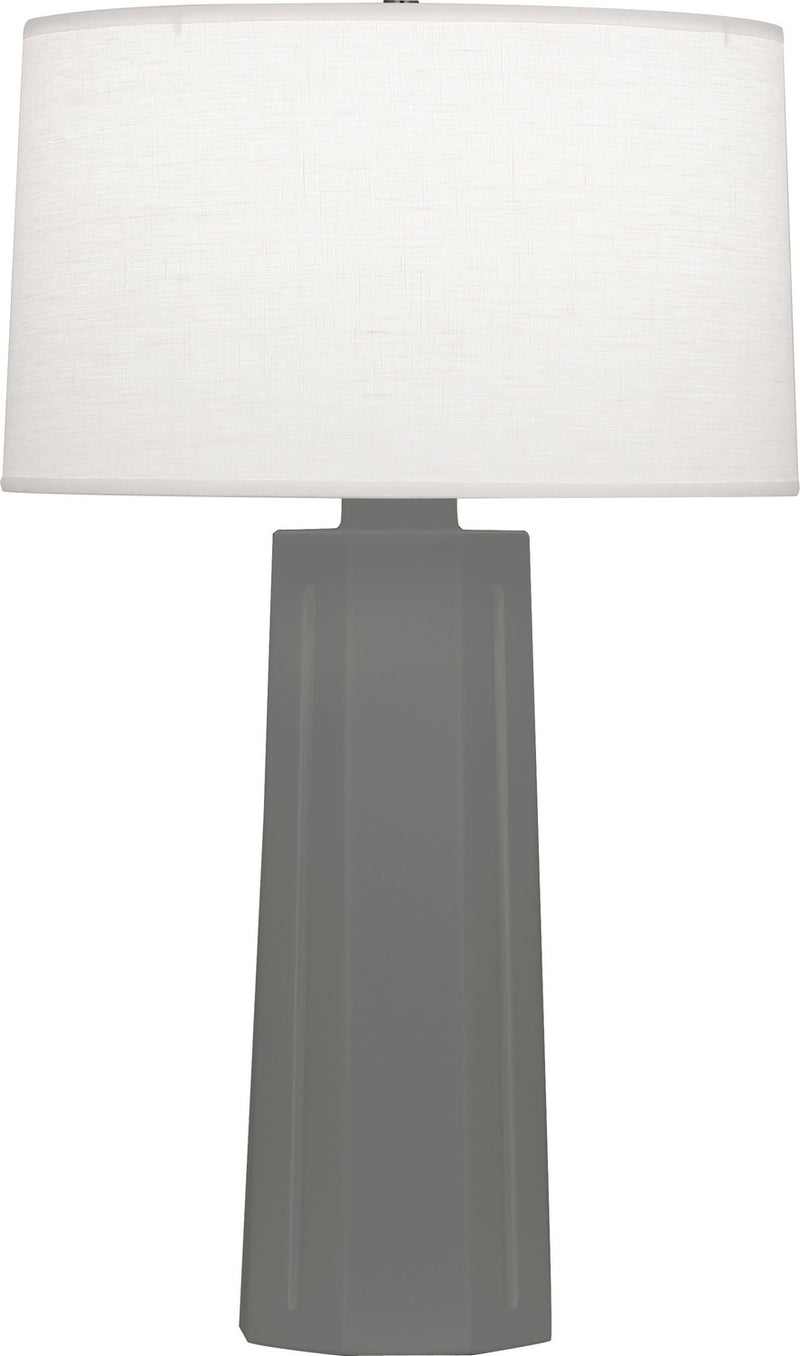 Robert Abbey MCR60 One Light Table Lamp, Matte Ash Glazed Ceramic