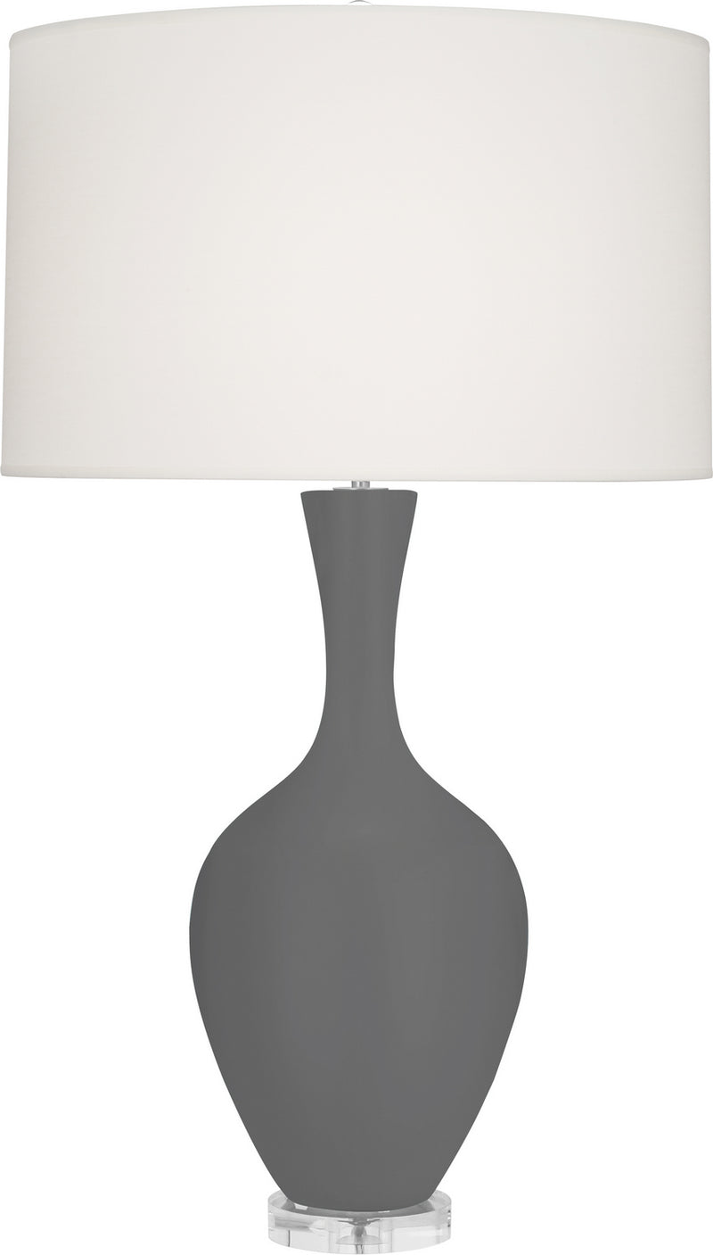 Robert Abbey MCR80 One Light Table Lamp, Matte Ash Glazed Ceramic
