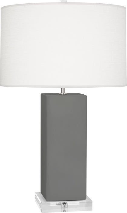 Robert Abbey MCR95 One Light Table Lamp, Matte Ash Glazed Ceramic