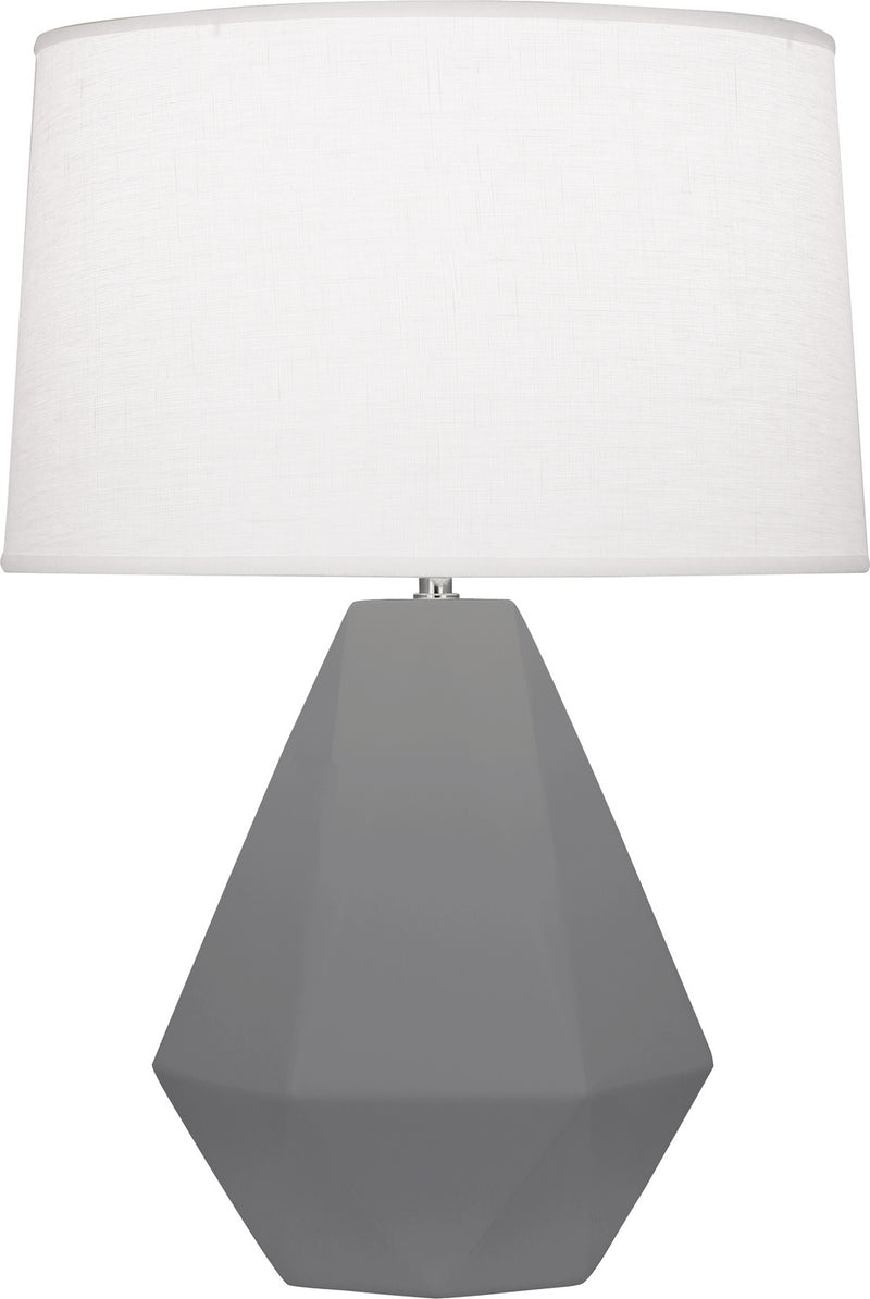 Robert Abbey MCR97 One Light Table Lamp, Matte Ash Glazed Ceramic