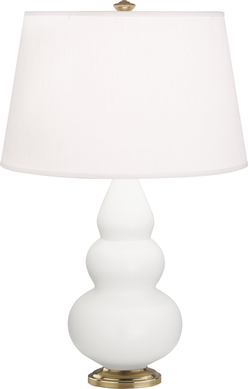 Robert Abbey MLY30 One Light Accent Lamp, Matte Lily Glazed Ceramic w/Antique Natural Brassed
