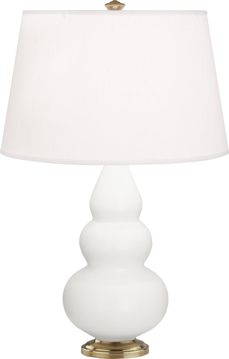 Robert Abbey MLY30 One Light Accent Lamp, Matte Lily Glazed Ceramic w/Antique Natural Brassed