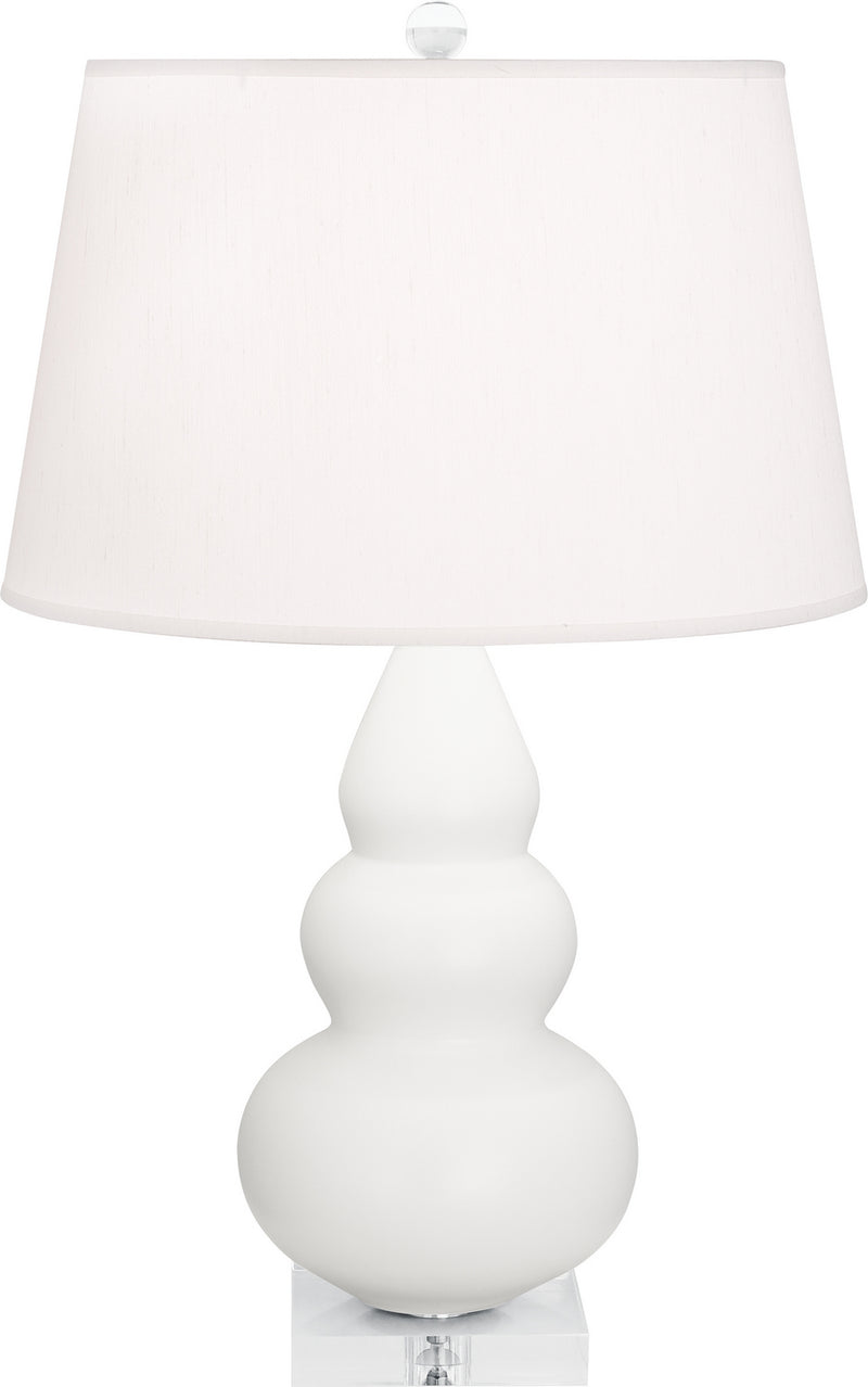 Robert Abbey MLY33 One Light Accent Lamp, Matte Lily Glazed Ceramic w/Lucite