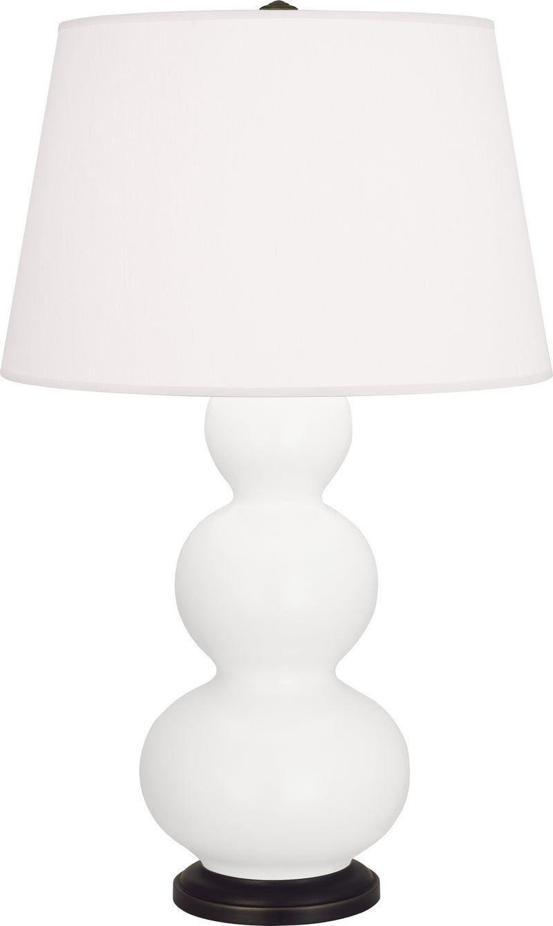Robert Abbey MLY41 One Light Table Lamp, Matte Lily Glazed Ceramic w/Deep Patina Bronzeed