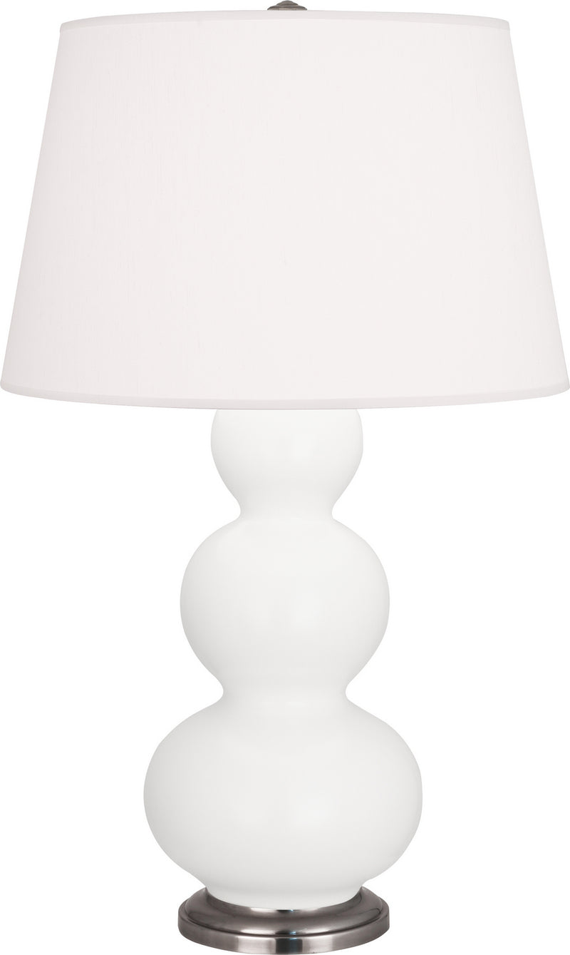 Robert Abbey MLY42 One Light Table Lamp, Matte Lily Glazed Ceramic w/Antique Silvered