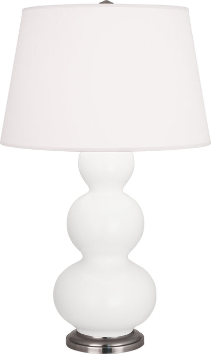 Robert Abbey MLY42 One Light Table Lamp, Matte Lily Glazed Ceramic w/Antique Silvered