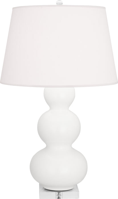 Robert Abbey MLY43 One Light Table Lamp, Matte Lily Glazed Ceramic w/Lucite