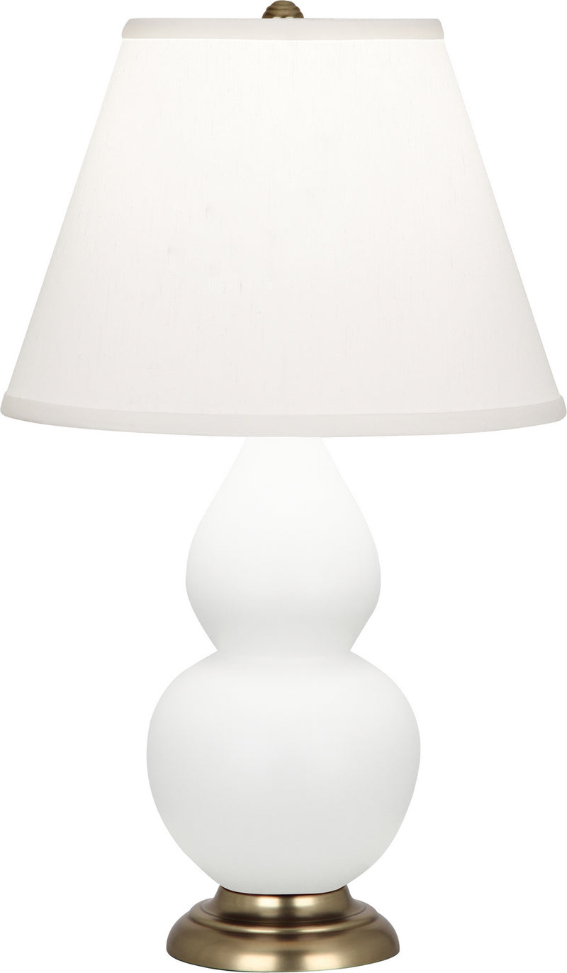 Robert Abbey MLY50 One Light Accent Lamp, Matte Lily Glazed Ceramic w/Antique Natural Brassed