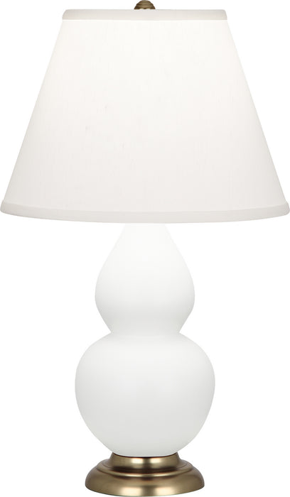 Robert Abbey MLY50 One Light Accent Lamp, Matte Lily Glazed Ceramic w/Antique Natural Brassed