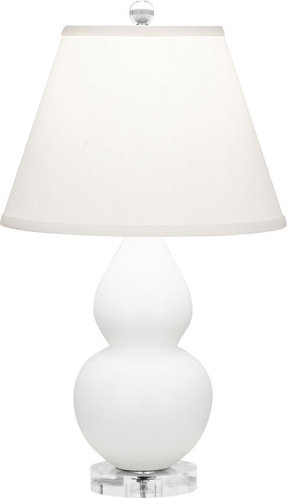 Robert Abbey MLY53 One Light Accent Lamp, Matte Lily Glazed Ceramic w/Lucite