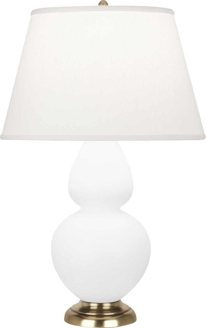 Robert Abbey MLY55 One Light Table Lamp, Matte Lily Glazed Ceramic w/Antique Natural Brassed