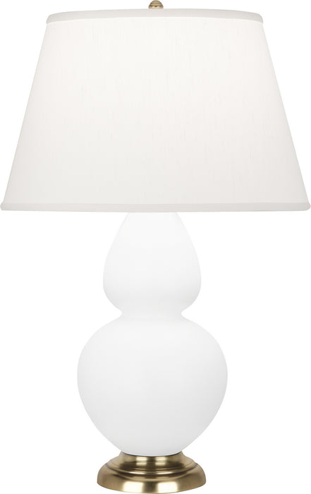 Robert Abbey MLY55 One Light Table Lamp, Matte Lily Glazed Ceramic w/Antique Natural Brassed