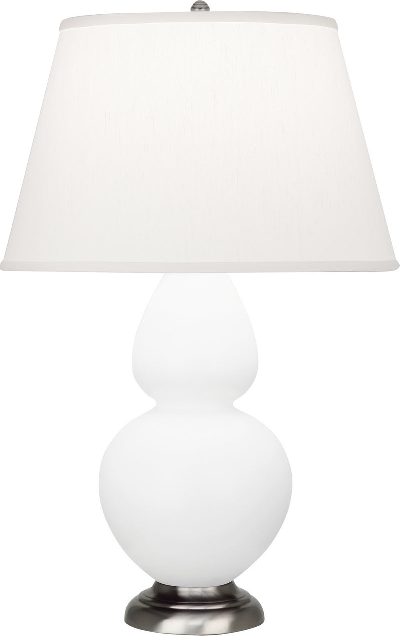 Robert Abbey MLY59 One Light Table Lamp, Matte Lily Glazed Ceramic w/Antique Silvered