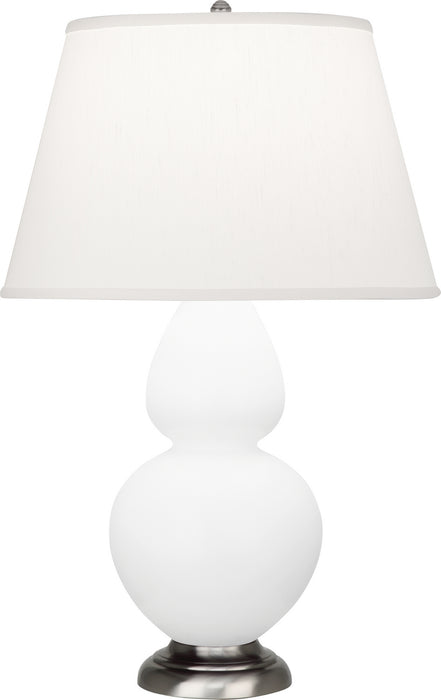 Robert Abbey MLY59 One Light Table Lamp, Matte Lily Glazed Ceramic w/Antique Silvered