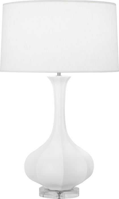 Robert Abbey MLY96 One Light Table Lamp, Matte Lily Glazed Ceramic w/Lucite