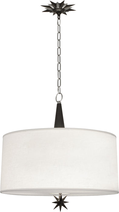 Robert Abbey S1023 Three Light Pendant, Deep Patina Bronze w/Antique Silver