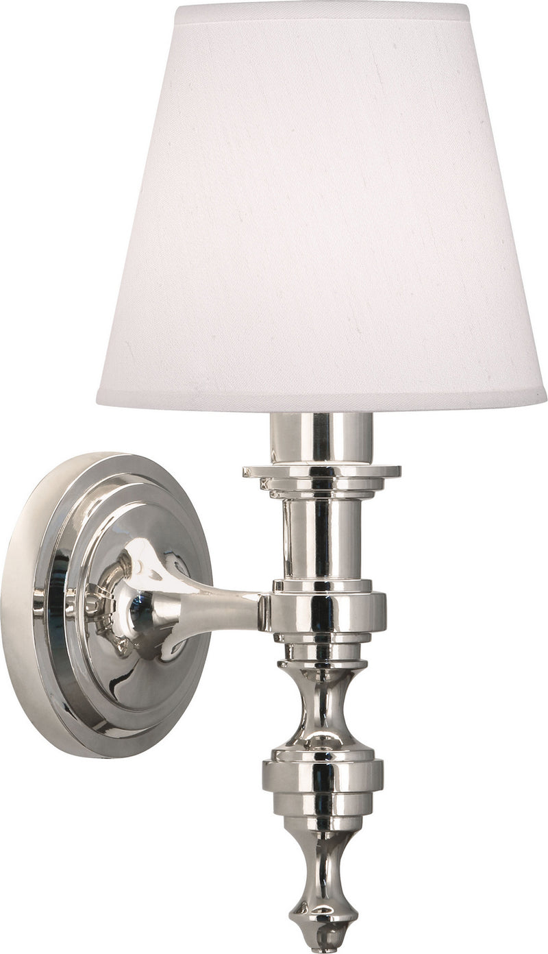 Robert Abbey S1224 One Light Wall Sconce, POLISHED NICKEL
