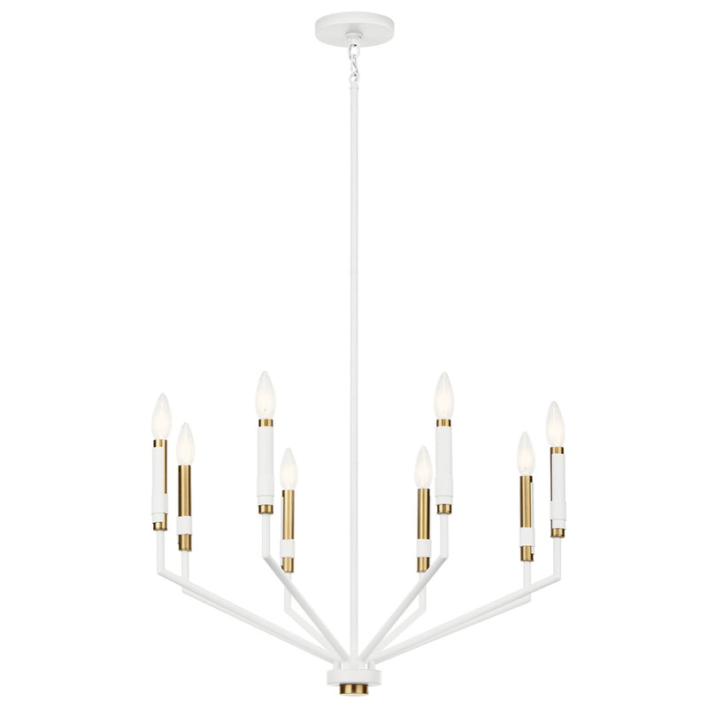 Kichler 52349WH Eight Light Chandelier, White