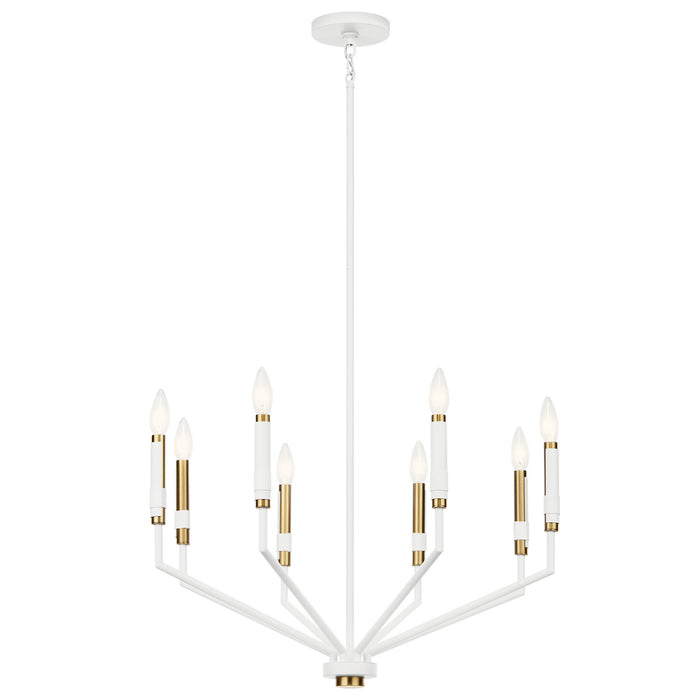 Kichler 52349WH Eight Light Chandelier, White