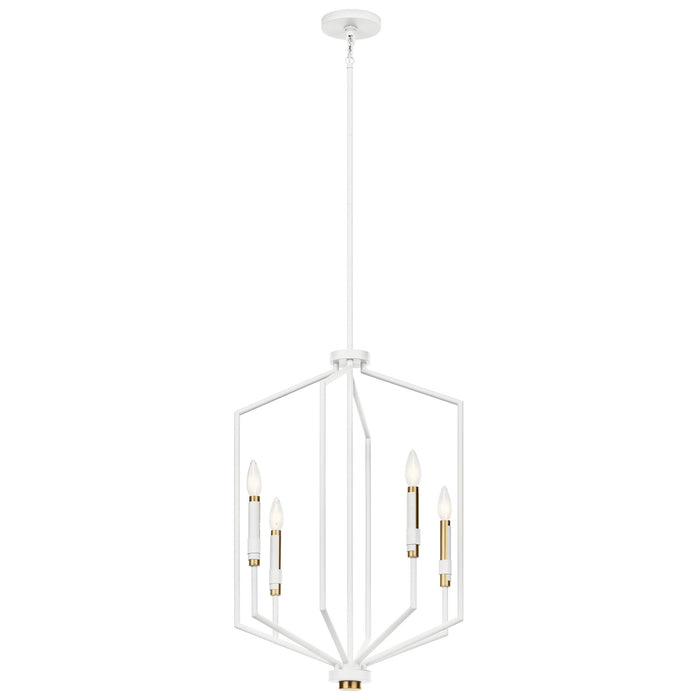 Kichler 52351WH Four Light Foyer Pendant, White