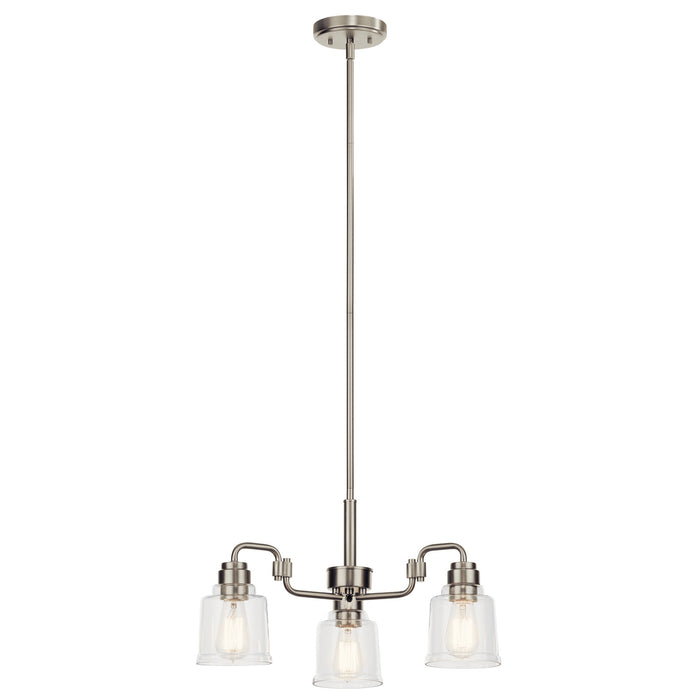 Kichler 52397NI Three Light Chandelier, Nickel Textured