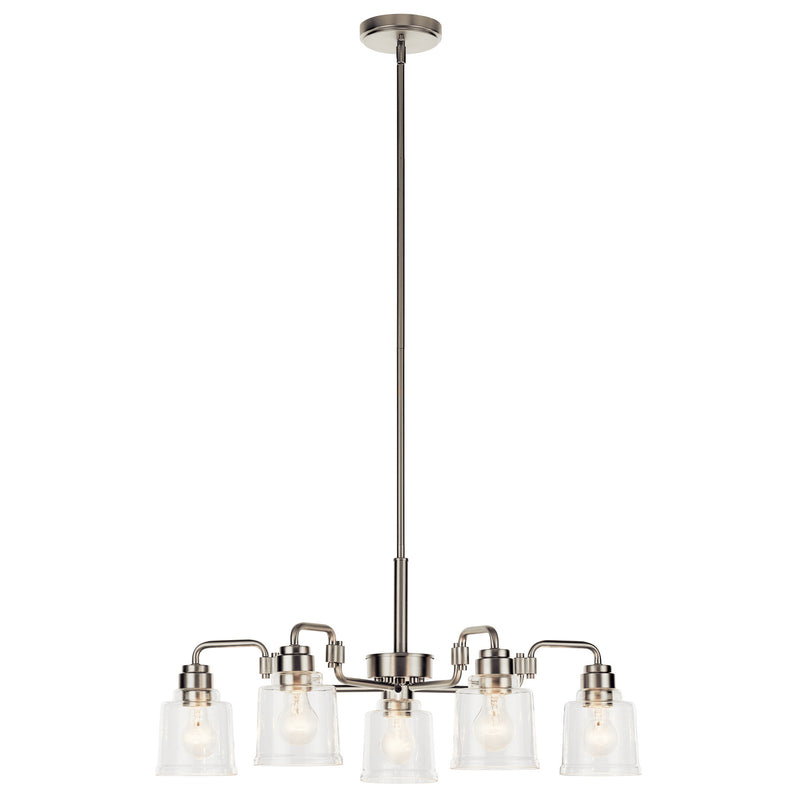 Kichler 52398NI Five Light Chandelier, Nickel Textured