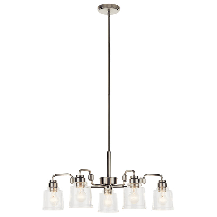 Kichler 52398NI Five Light Chandelier, Nickel Textured