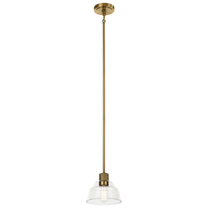 Kichler 52405BNB One Light Mini Pendant, Brushed Brass