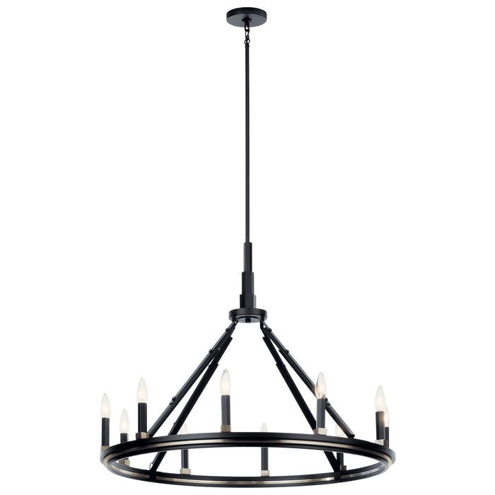 Kichler 52421BK Ten Light Chandelier, Black