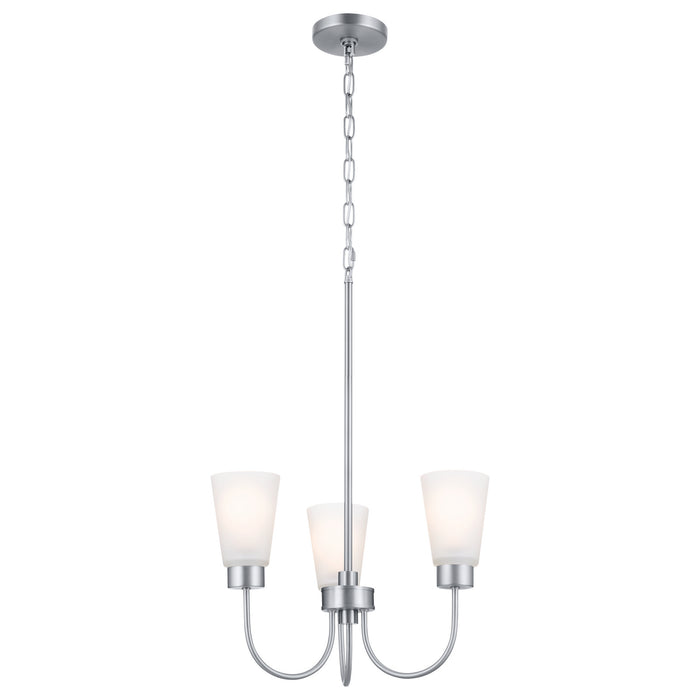 Kichler 52442NI Three Light Chandelier, Brushed Nickel
