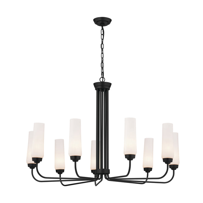 Kichler 52481BK Nine Light Chandelier, Black