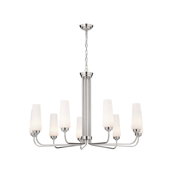 Kichler 52481PN Nine Light Chandelier, Polished Nickel