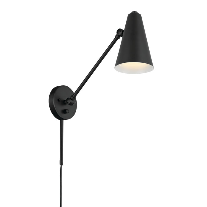 Kichler 52485BKB One Light Wall Sconce, Black