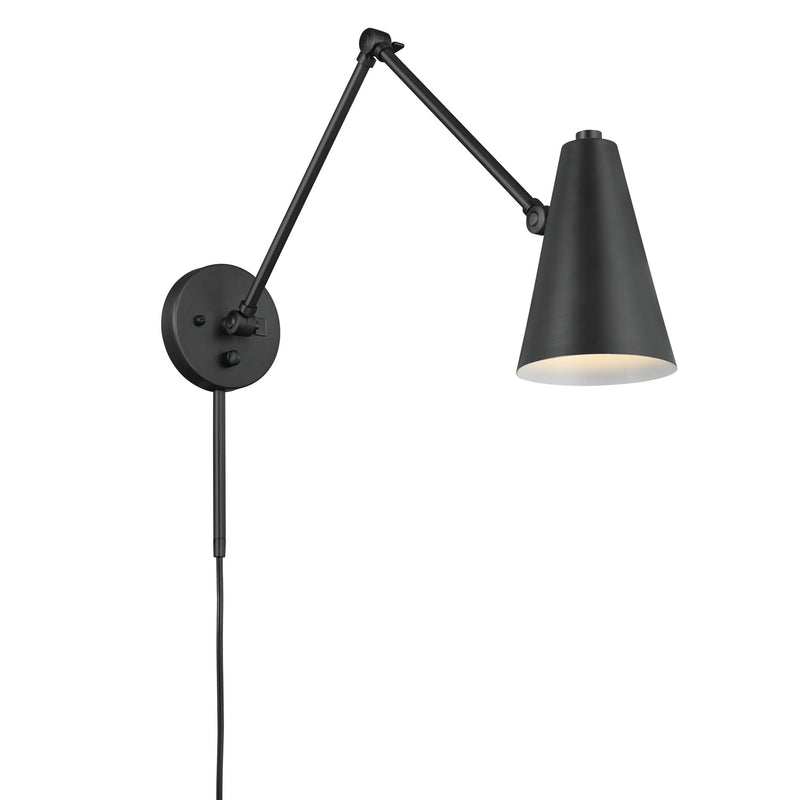 Kichler 52486BKB One Light Wall Sconce, Black