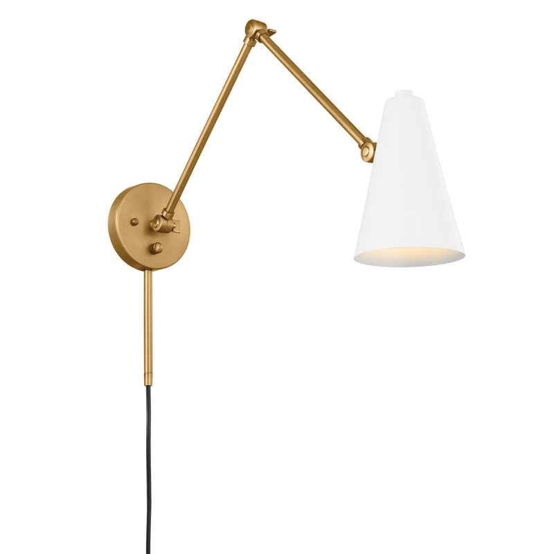 Kichler 52486NBRW One Light Wall Sconce, Natural Brass