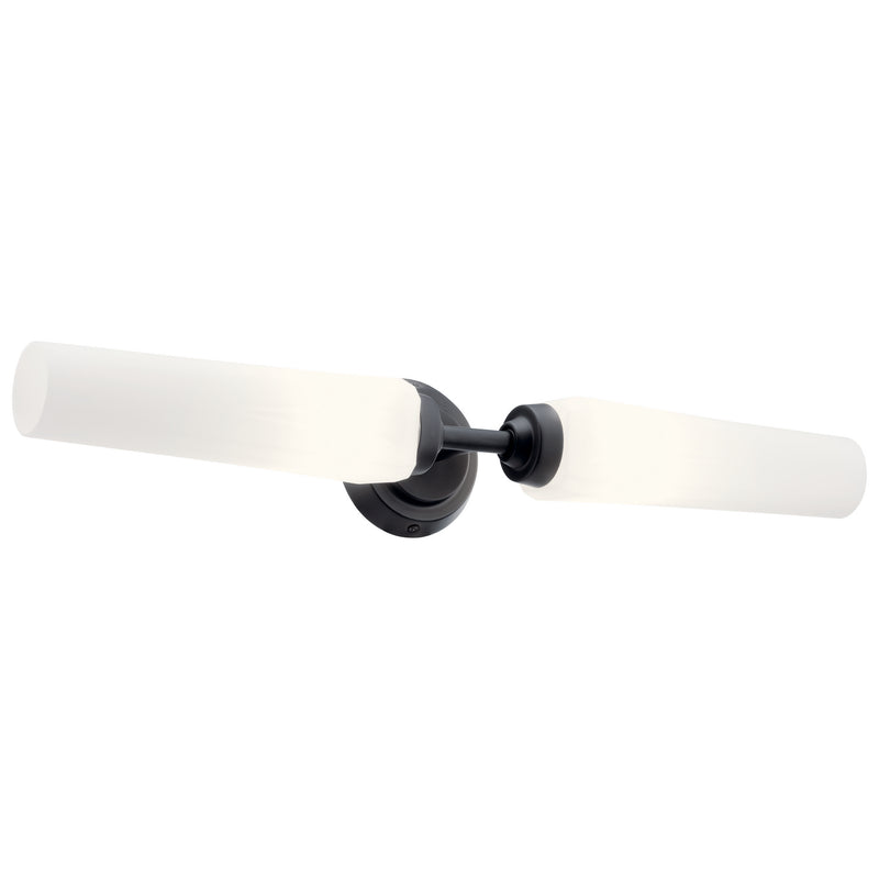 Kichler 55075BK Two Light Bath, Black