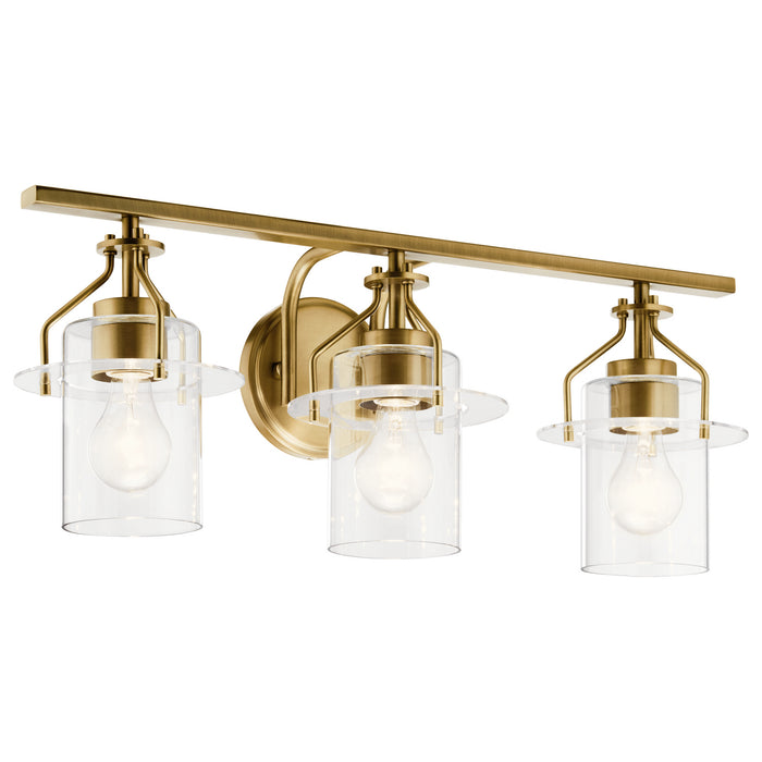 Kichler 55079NBR Three Light Bath, Brushed Brass