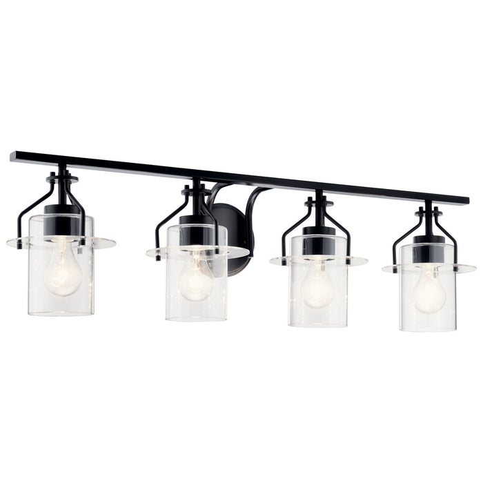 Kichler 55080BK Four Light Bath, Black