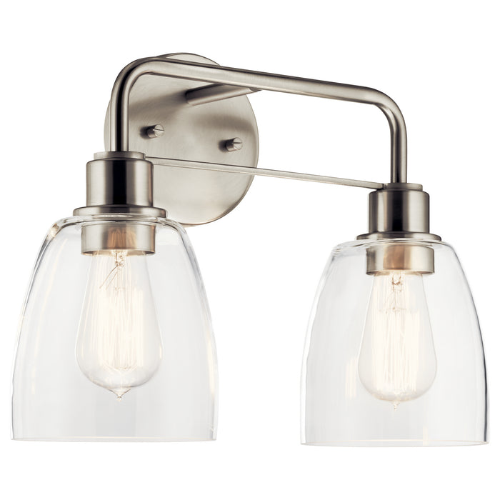 Kichler 55101NI Two Light Bath, Nickel Textured