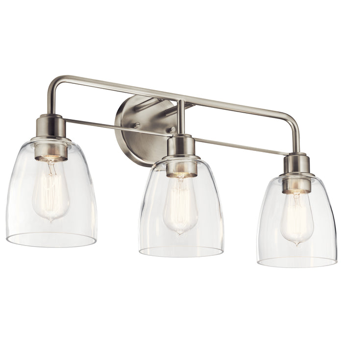 Kichler 55102NI Three Light Bath, Nickel Textured