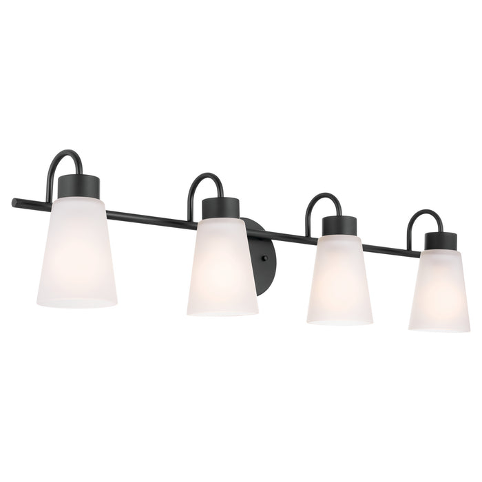 Kichler 55127BK Four Light Bath, Black