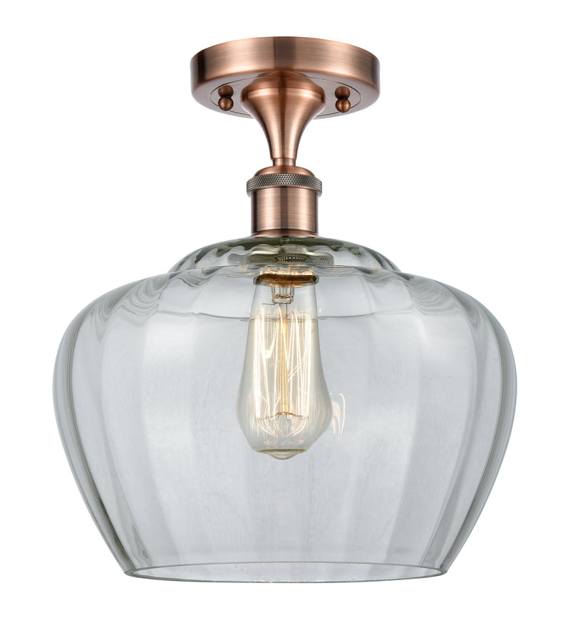Innovations 516-1C-AC-G92-L-LED LED Semi-Flush Mount, Antique Copper
