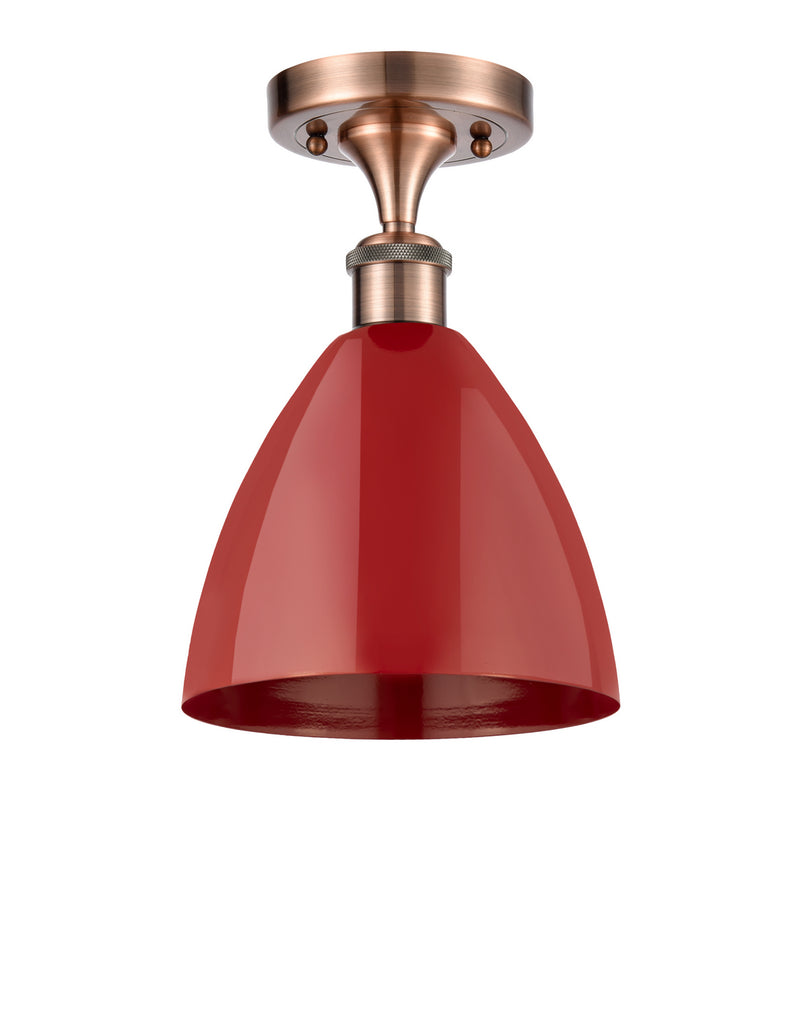 Innovations 516-1C-AC-MBD-75-RD-LED LED Semi-Flush Mount, Antique Copper