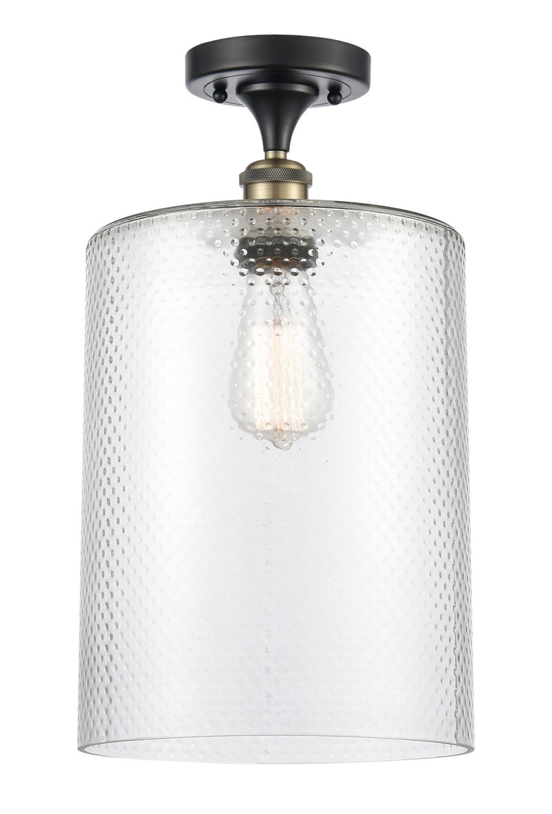 Innovations 516-1C-BAB-G112-L-LED LED Semi-Flush Mount, Black Antique Brass