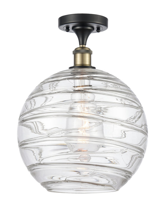 Innovations 516-1C-BAB-G1213-12 One Light Semi-Flush Mount, Black Antique Brass